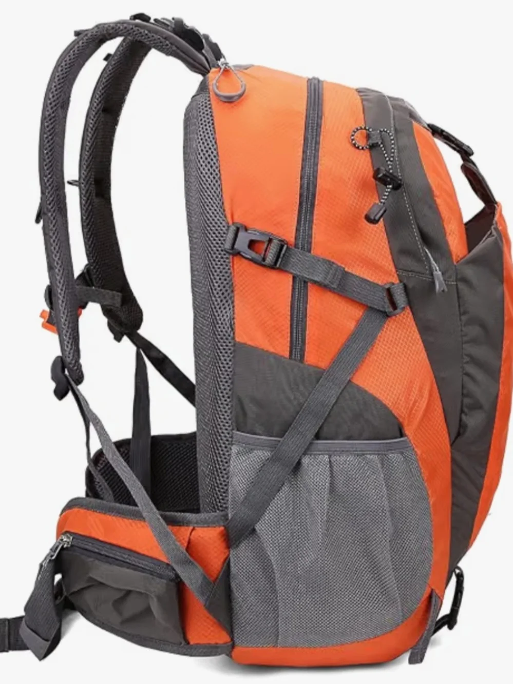 Fengdong Orange and Gray 40L Hiking Backpack.. NEW NEVER USED